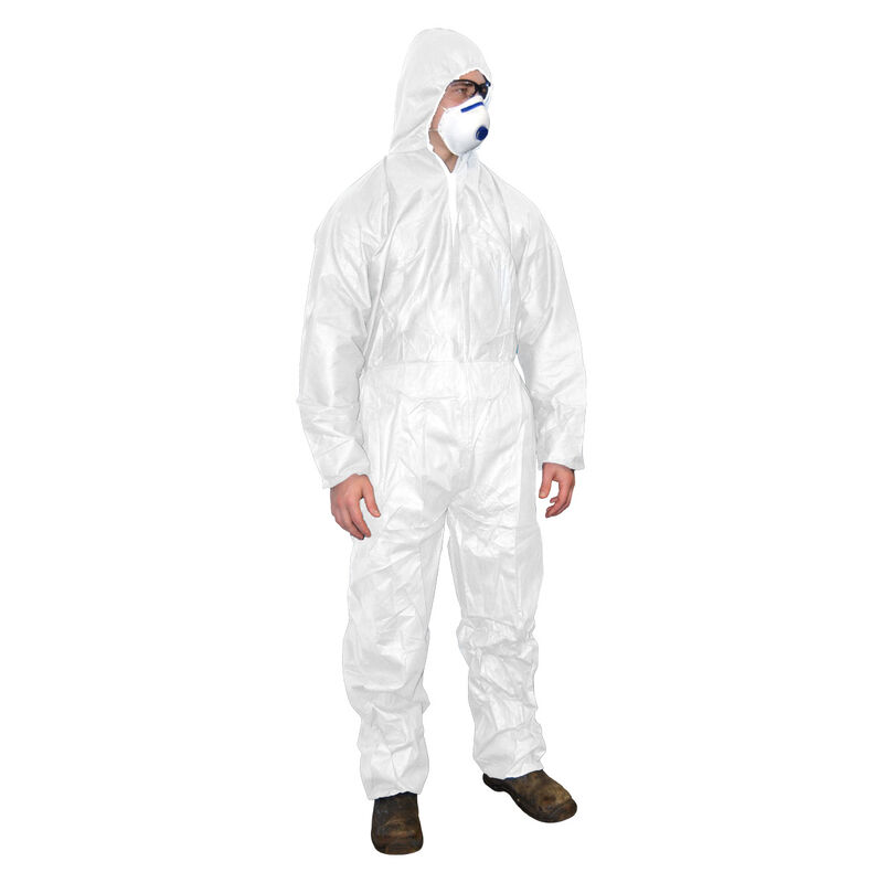 SMS Coveralls, White Type 5/6 - Large