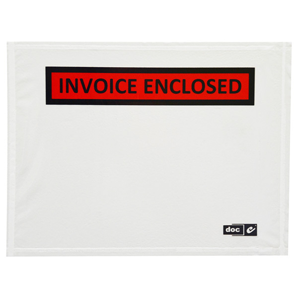 Invoice Enclosed Envelopes - Clear, 115mm x 150mm (1000/ctn)