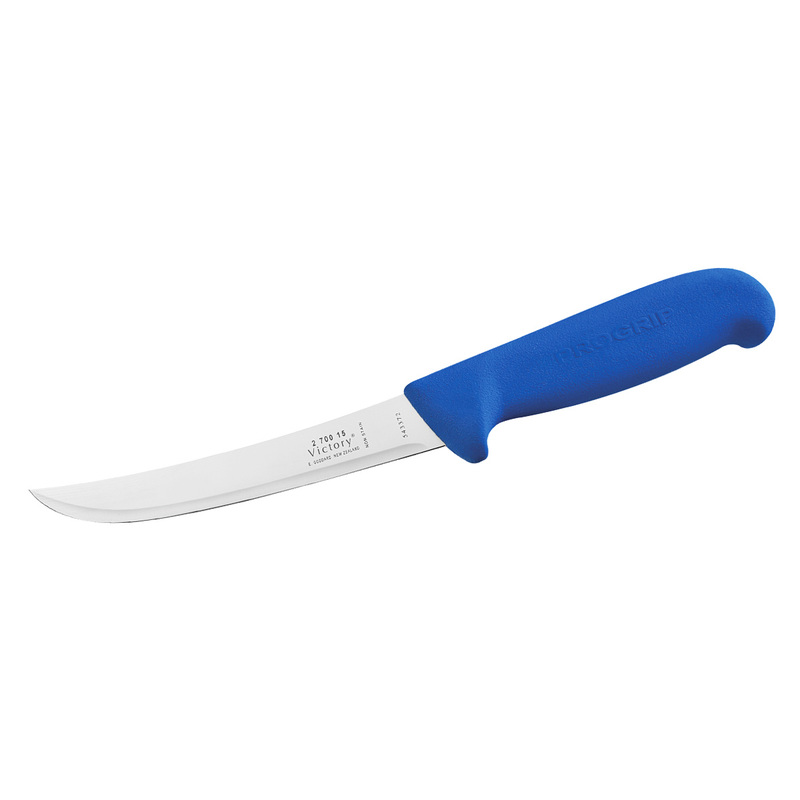 Victory Boning Knife, 15cm (6) - Curved, Hollow Ground, Progrip - Blue