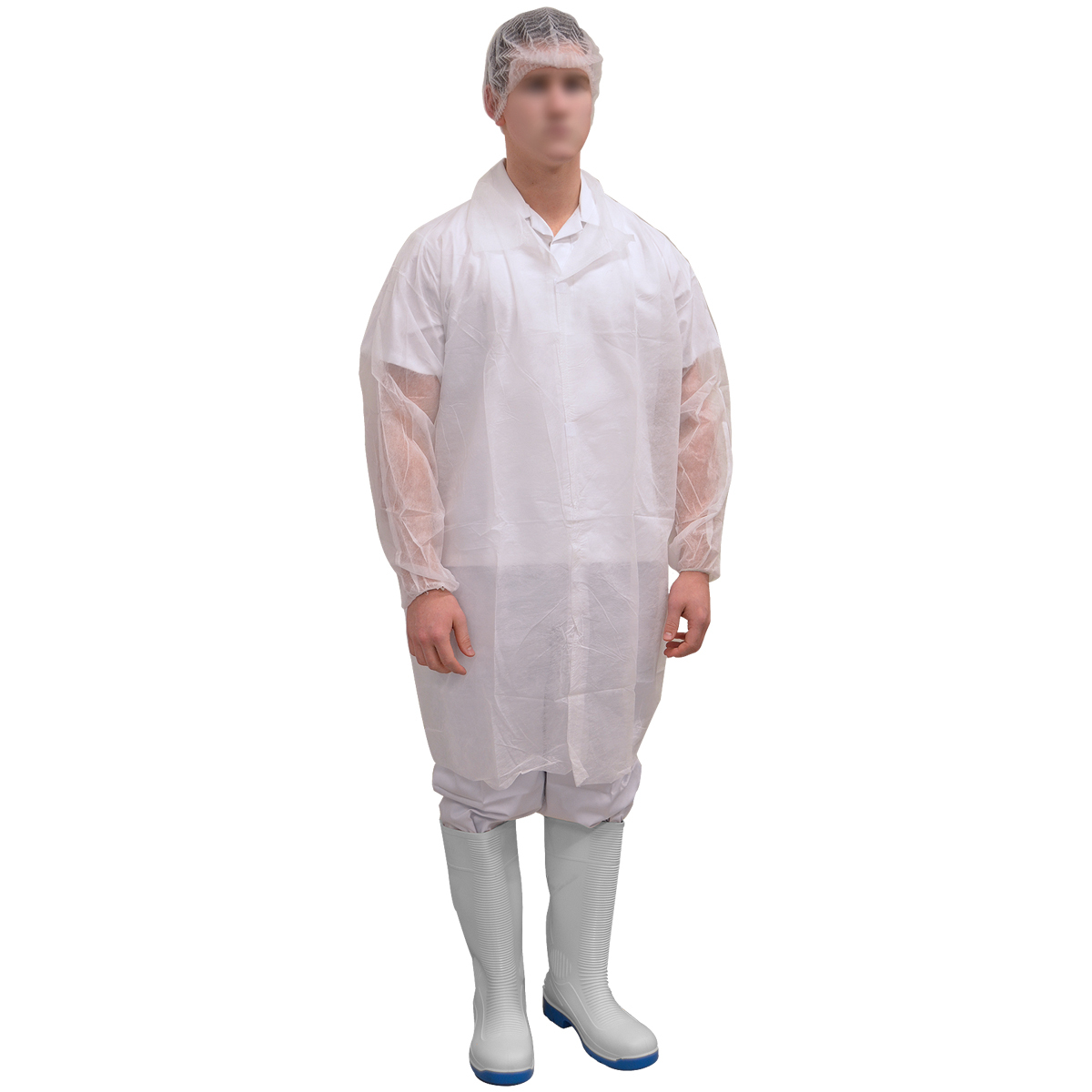 White Disposable Labcoat, Velcro Closure, Medium - 3XL, 100/ctn