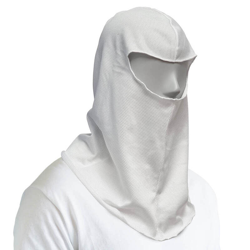 Reusable Polycotton Balaclava, White