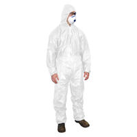 SMS Coveralls, White Type 5/6 - Large