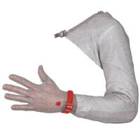 Manulatex Chain Mesh Glove, Shoulder Length, with Straps - Left Hand